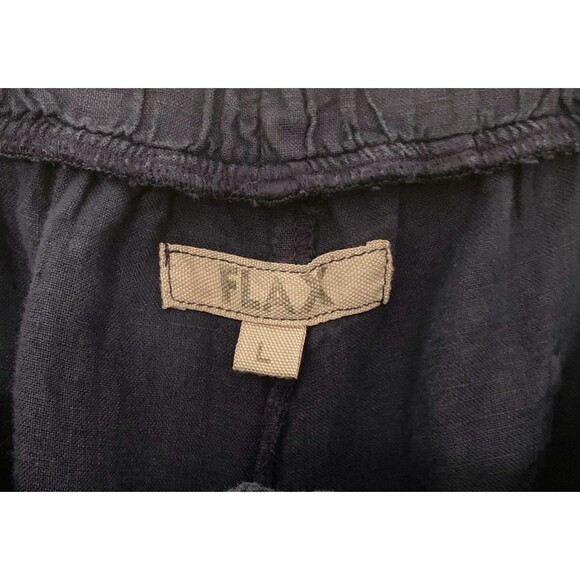 Lot Of 2 Pairs FLAX L Bermuda Shorts Size Large Green Blue 100% Linen 15” Inseam - Picture 6 of 14